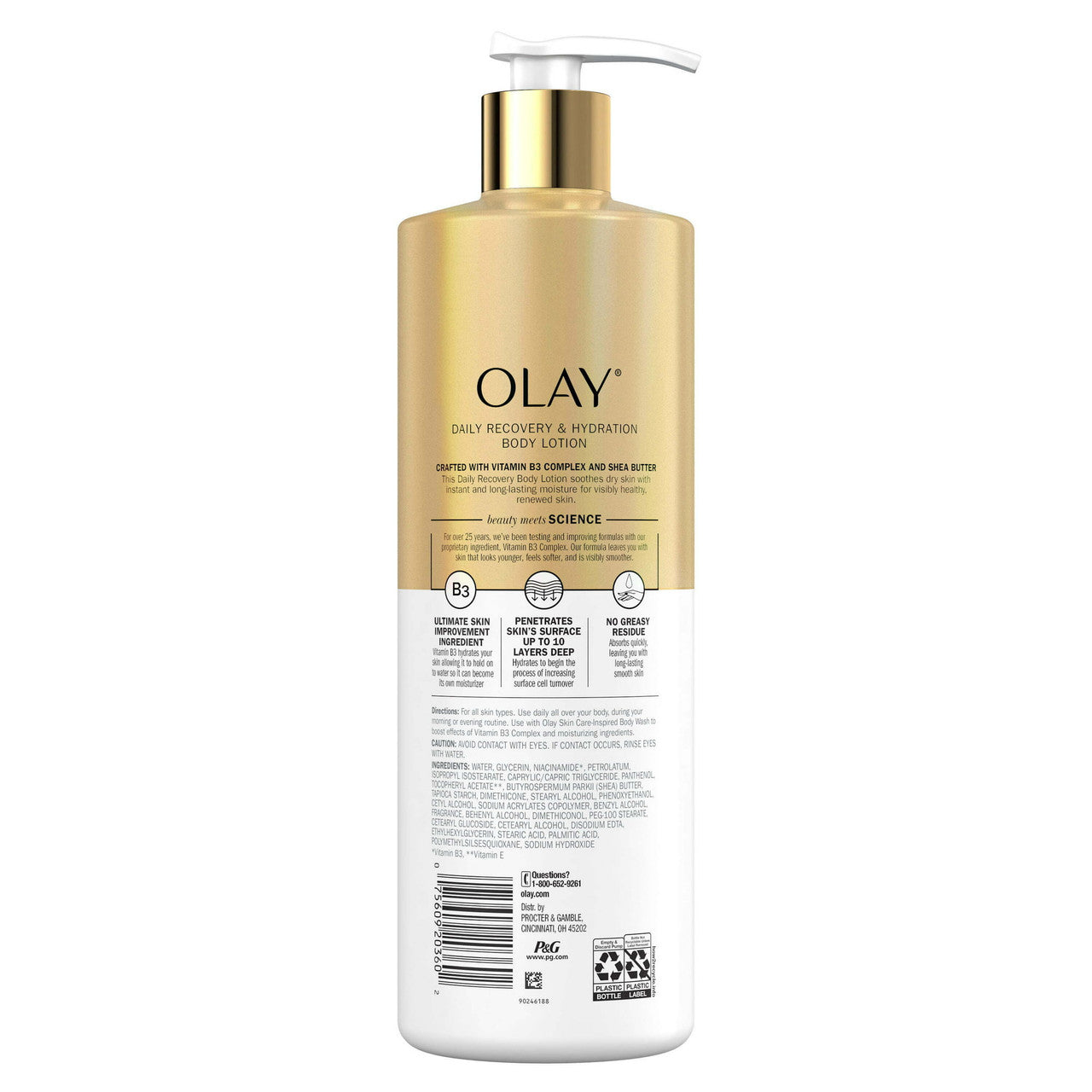 Olay Daily Recovery and Hydration Body Lotion, 17 Oz