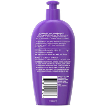 Aussie Miracle Curls Leave In Detangling Milk Treatment, 6.7 Oz