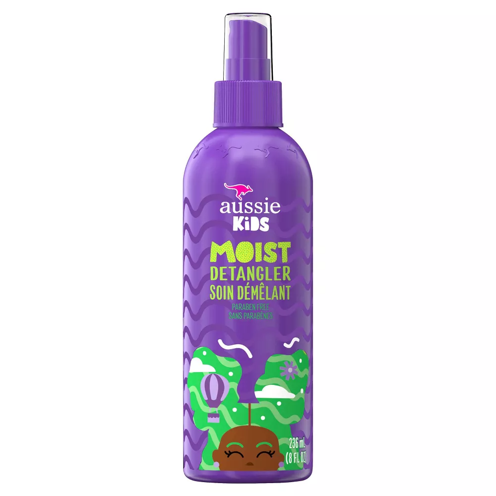 Aussie Kids Moist Detangling Spray for Hydrating and Smoothing Hair 8Oz (236ml)