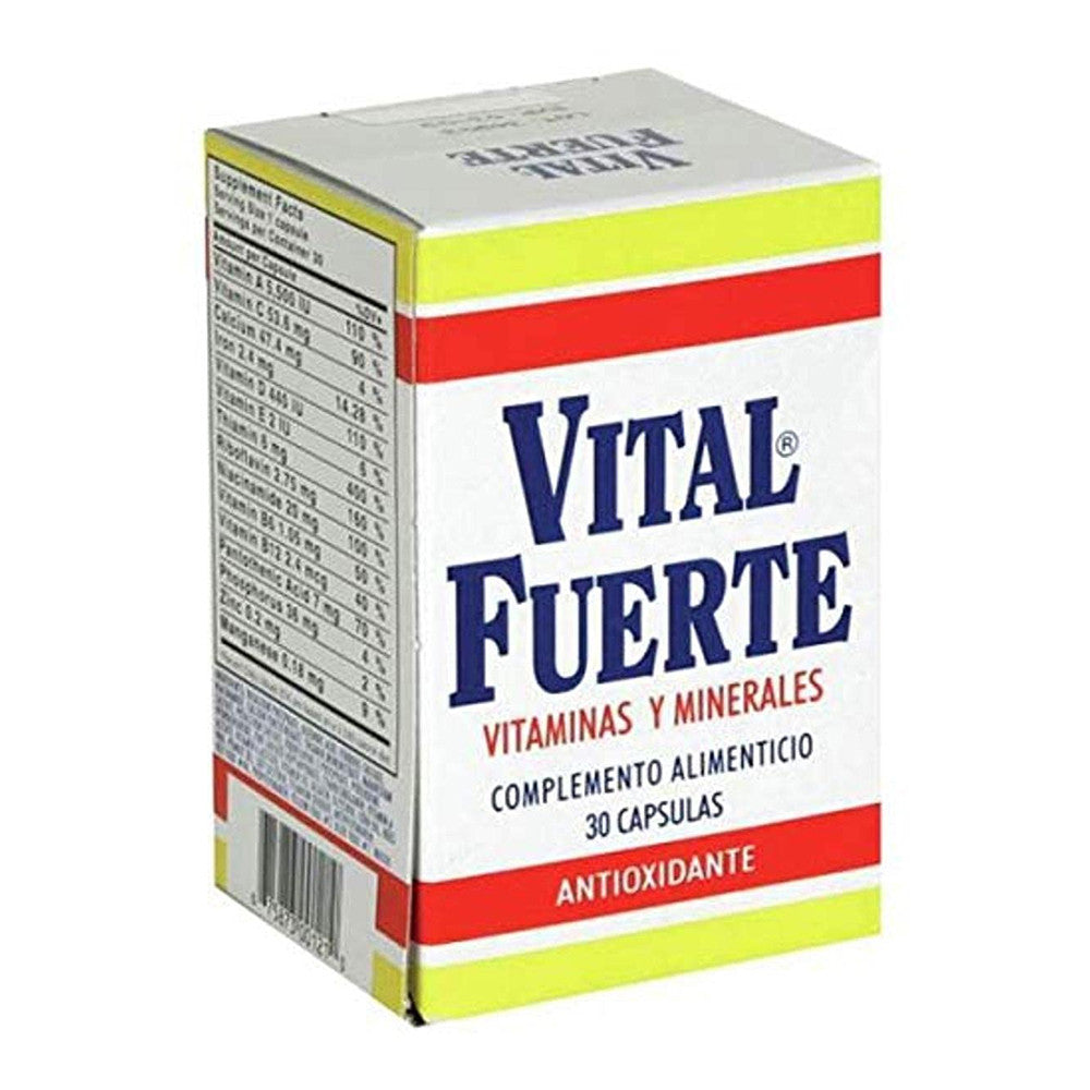 Vital Fuerte Vitamins And Minerals Capsules, Antioxidant, 30 Ea
