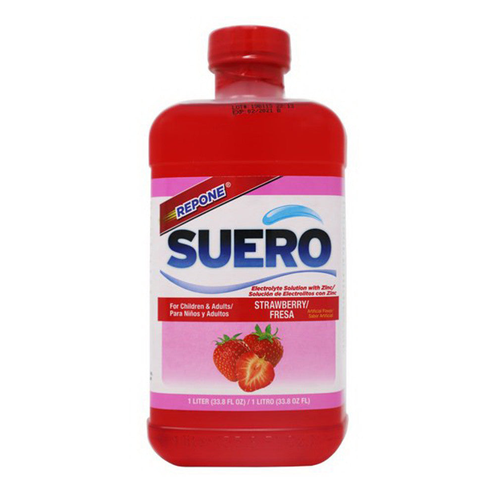 Suero Repone Electrolyte Solution, Strawberry, 33.8 Oz