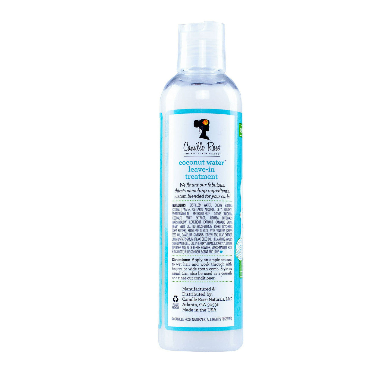 Camille Rose Naturals Coconut Water Leave-In Detangling Hair Treatment, 8 oz