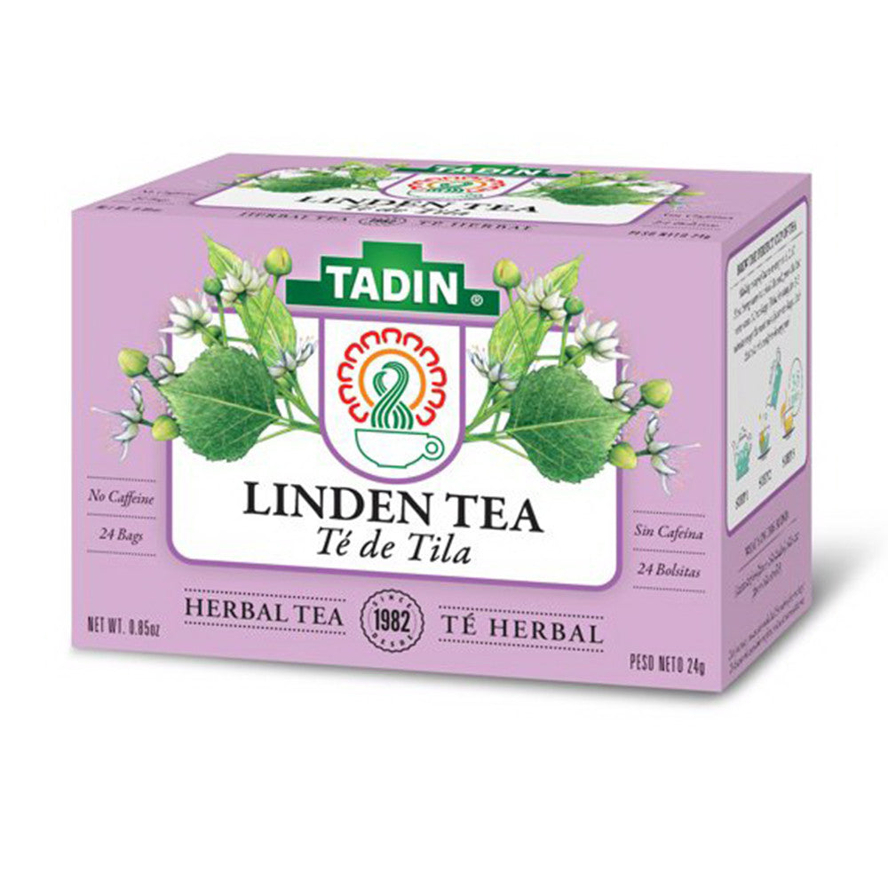 Tadin Tea Tila Linden Flower Herbal Tea, Caffeine Free, 24 Ea