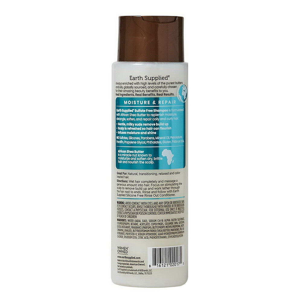 Earth Supplied Sulfate Free Moisture and Repair Shampoo with Shea Butter, 13 Oz