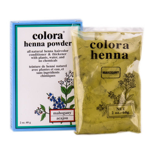 Colora All Natural Henna Powder Hair Color, Mahogany, 2 oz