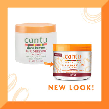 Cantu Shea Butter Hair Dressing Pomade Moisturizing Formula For All Hair Types, 4 oz