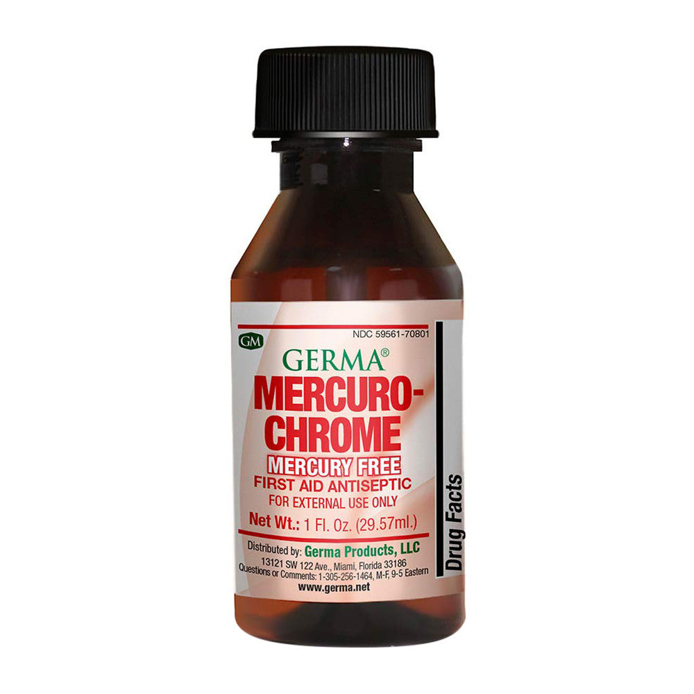 Germa Mercuro-Chrome Mercury Free First Aid Antiseptic Liquid, 1 Oz