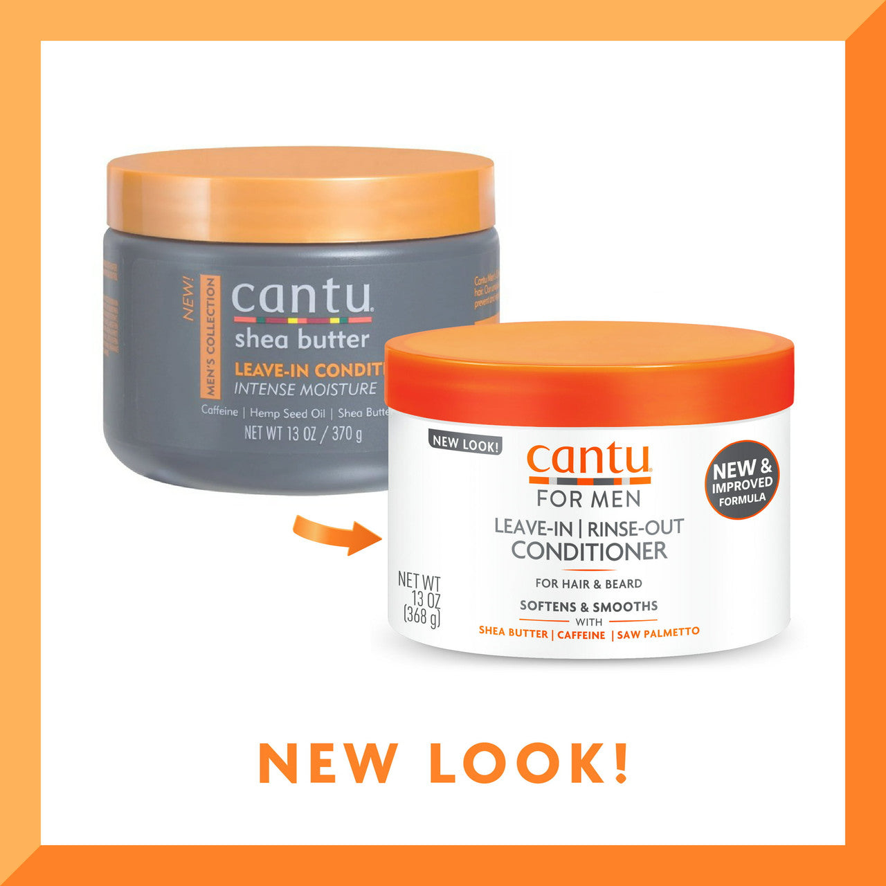 Cantu Shea Butter Mens Leave In Hair Conditioner, Intense Moisture, 13 Oz