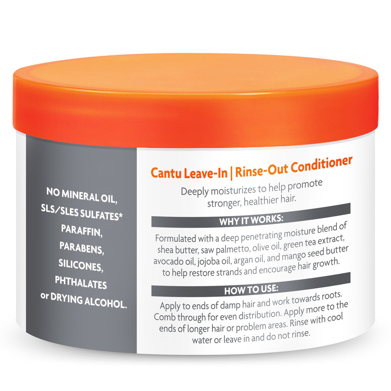 Cantu Shea Butter Mens Leave In Hair Conditioner, Intense Moisture, 13 Oz