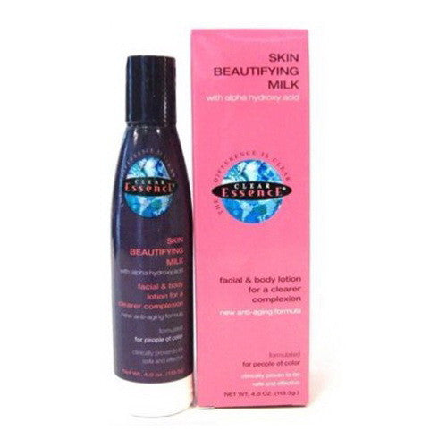 Clear Essence Skin Beautifying Milk Facial and Body Lotion With Alpha Hydroxy Acid, 4 Oz