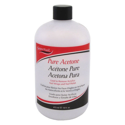 Super Nail Pure Acetone Nail Polish Remover, 16 Oz