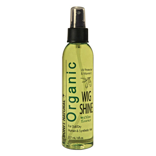 Bonfi Natural Wig Shine W/O Live Essence For Dull/Dry Human And Synthetic Hair, 6 oz