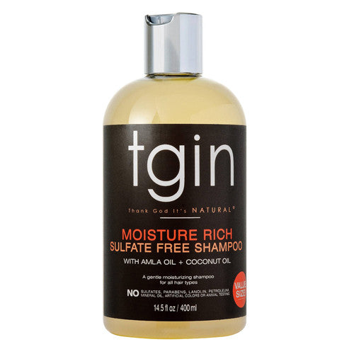 Tgin Natural Moisture Rich With Amla Oil Plus Coconut Oil Sulfate Free Shampoo, 13 oz