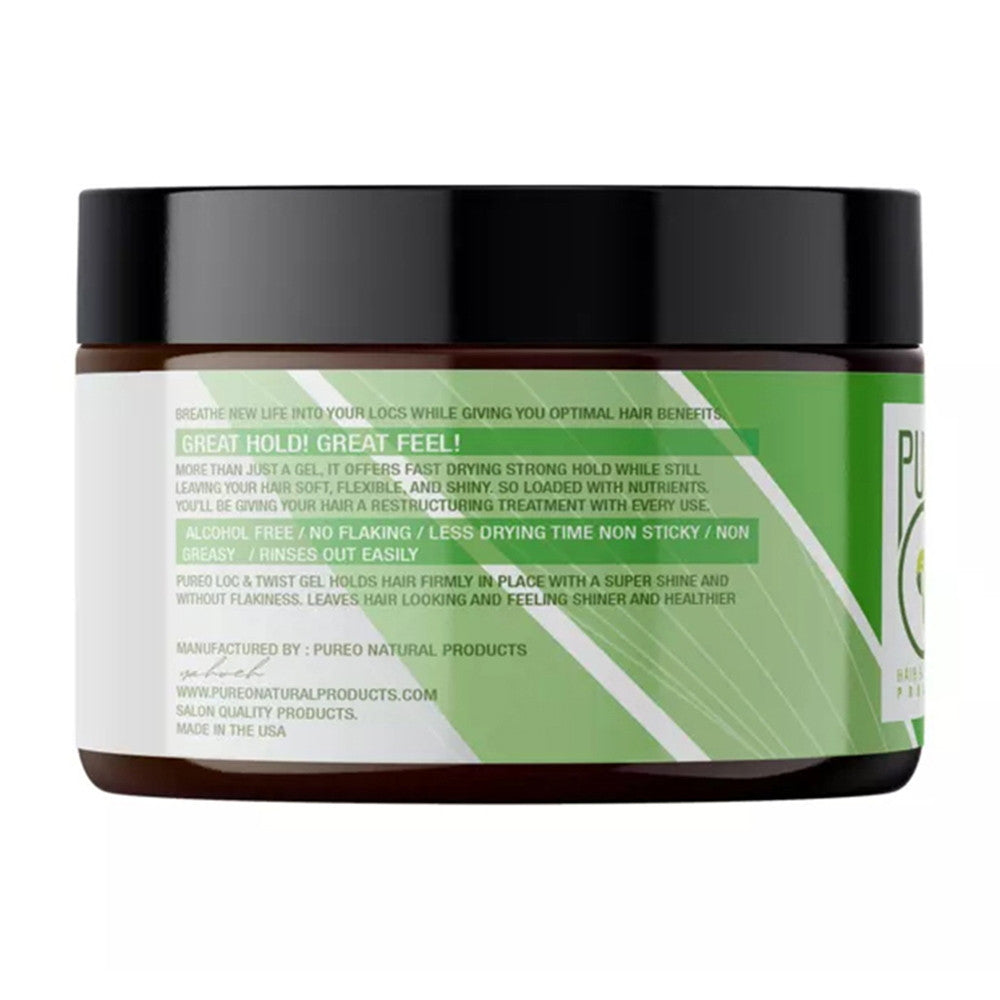 PureO Natural Lock And Twist Hair Gel, 8 Oz