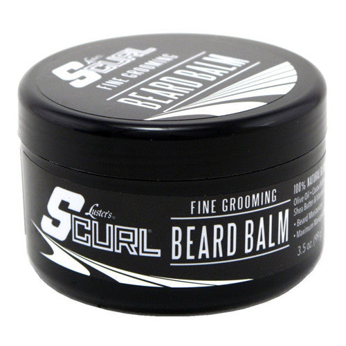 Lusters Scurl 100% Natural Fine Grooming Beard Balm For Beard Moisturizer, 3.5 Oz