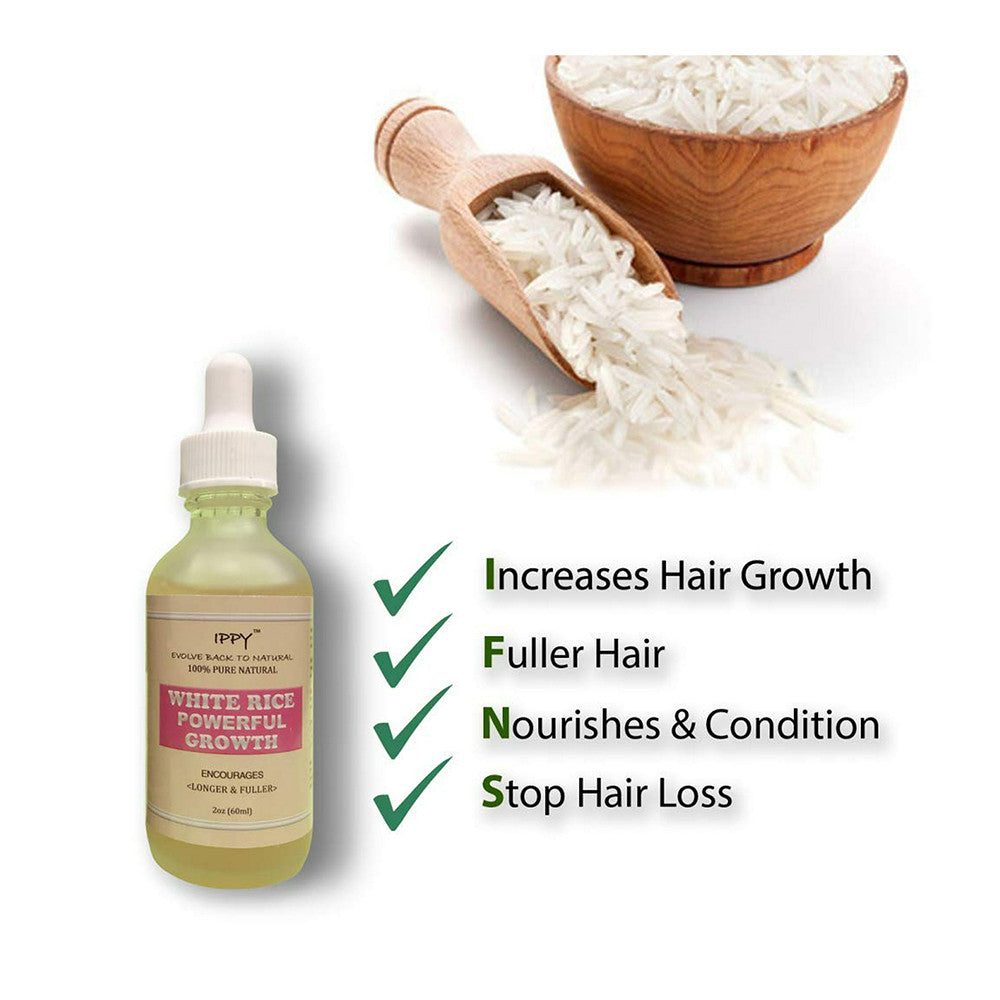 Ippy White Rice Powerful Hair Growth Oil, 2 Oz