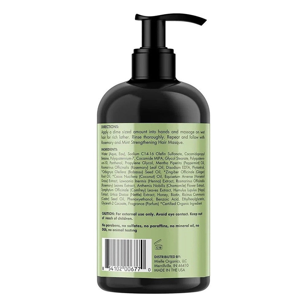 Mielle Organics Rosemary Mint Strengthening Shampoo, 12 Oz