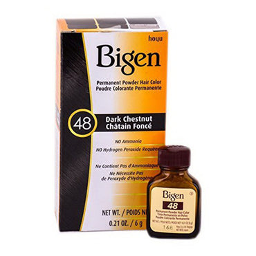 Bigen Permanent Powder Hair Color 48 Dark Chestnut, 1 Ea