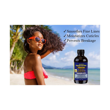 Jamaican Mango and Lime Black Castor Oil with Vitamins A D and E, 4 Oz