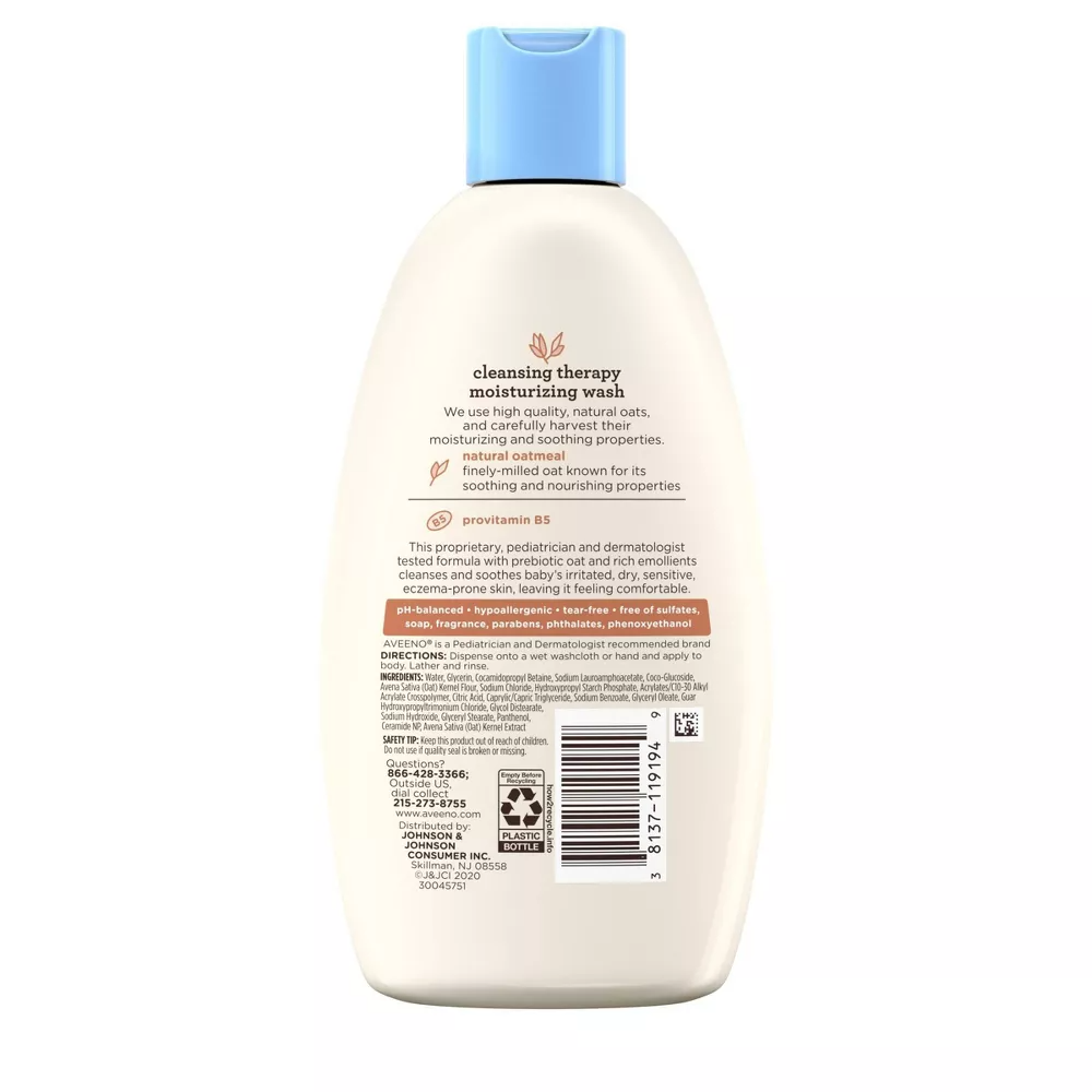 Aveeno Baby Cleansing Therapy Moisturizing Wash, 8 Oz