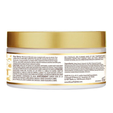 African Pride Moisture Miracle Maximum Hold Edge and Hair Styling Wax, 6 Oz