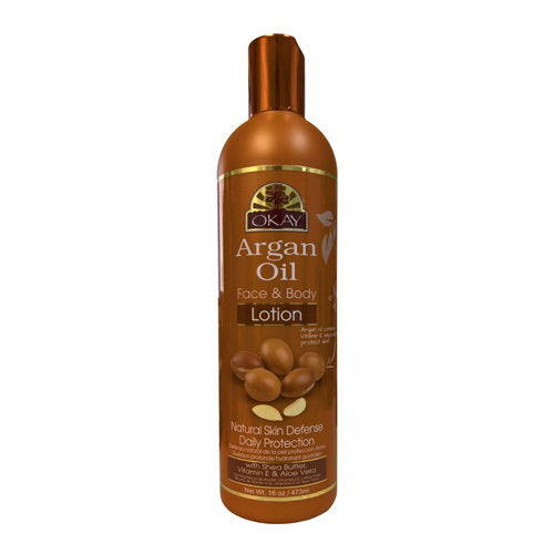 Okay 100% Argan Oil Lotion Face and Body Lotion, 16 Oz