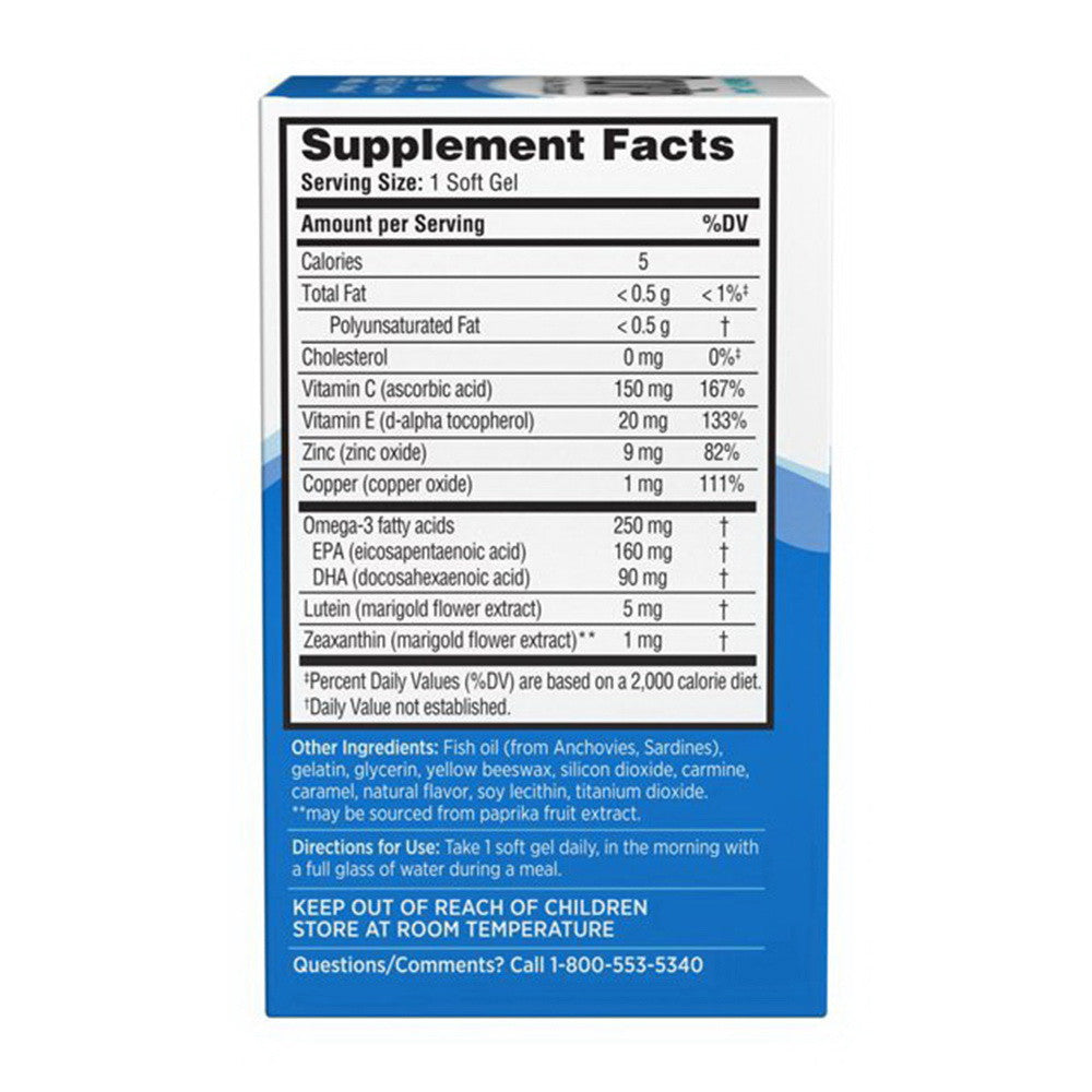 Ocuvite Eye Vitamin And Mineral Supplement Softgels 30 ea