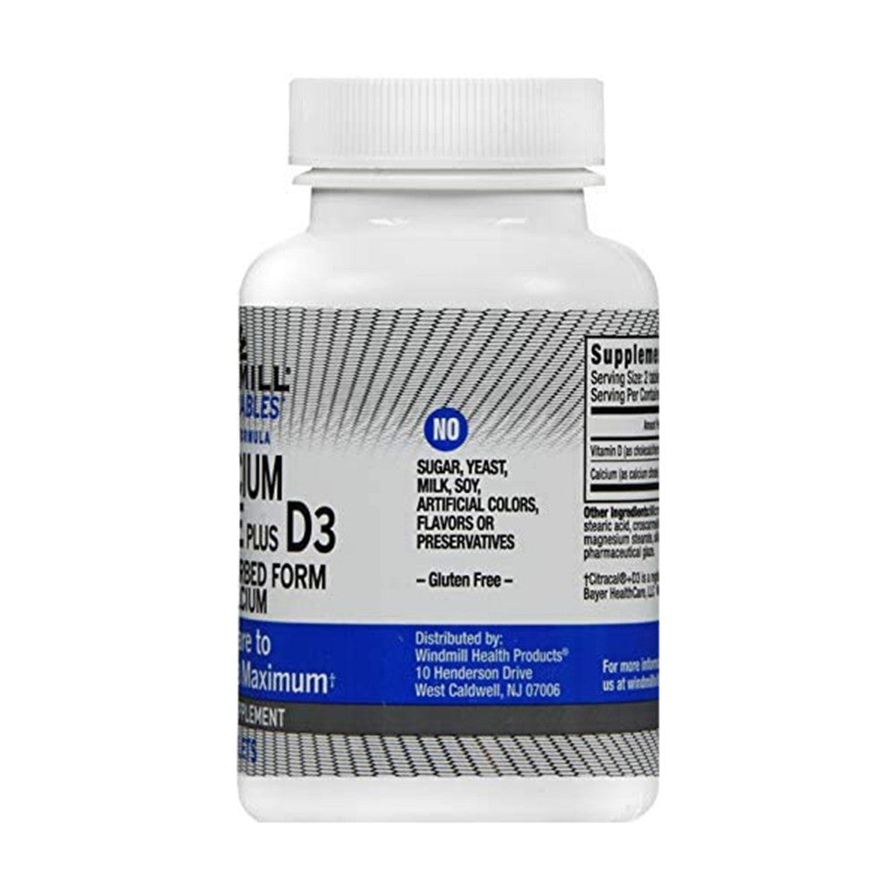Calcium Citrate Plus Vitamin D Tablets By Windmill - 60 Ea