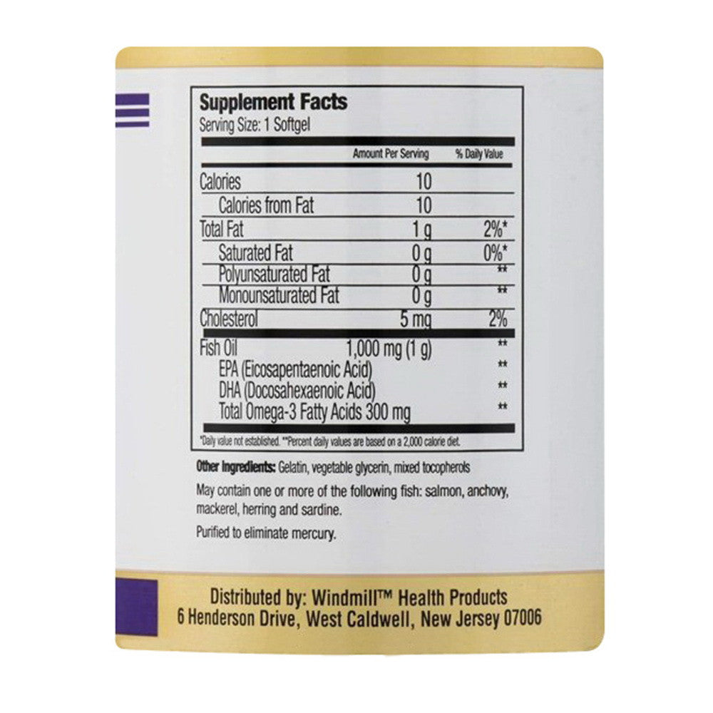 Windmill Omega 3 Fish Oil 1000 Mg Softgels - 90 Ea