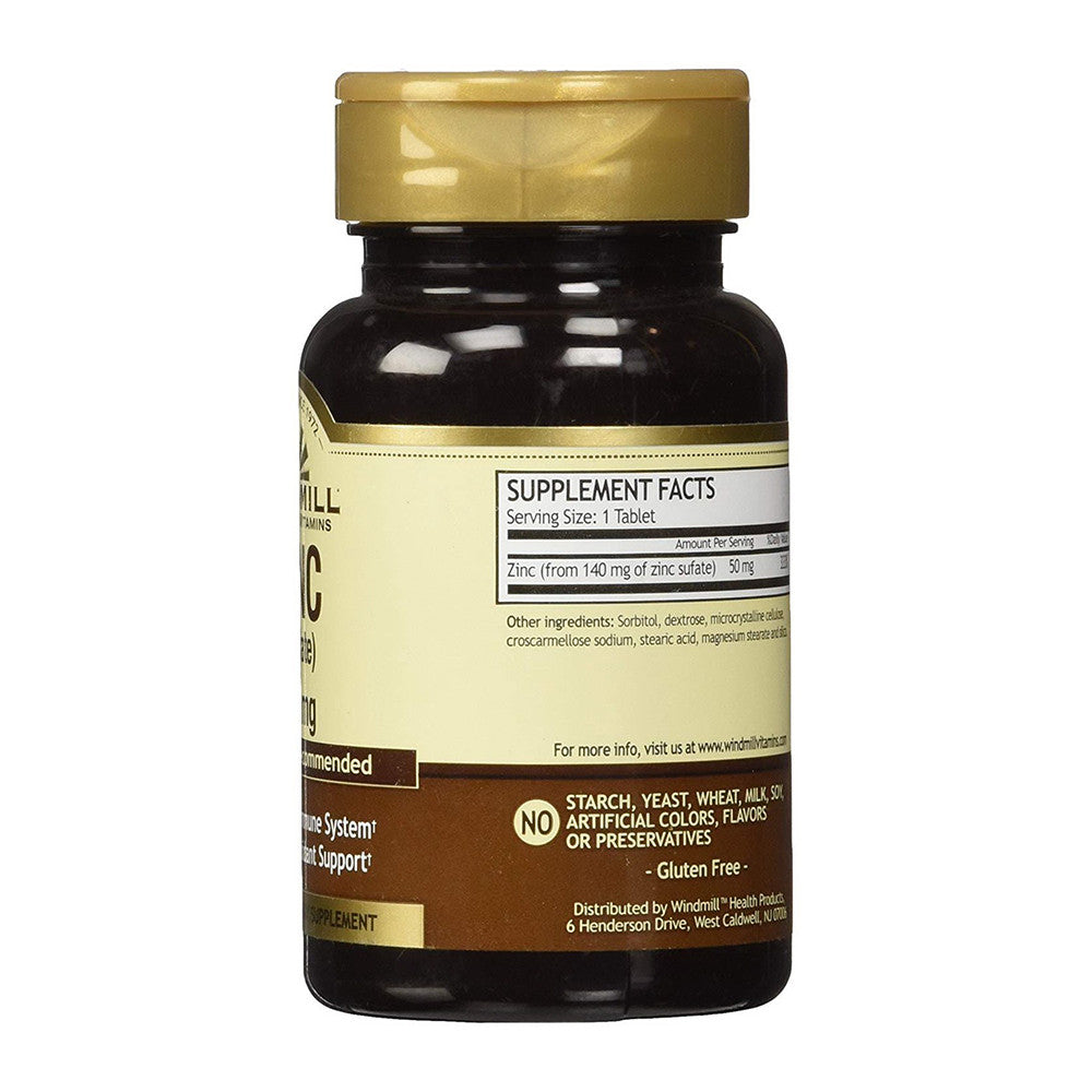 Windmill Natural Source Zinc Sulphate 50 Mg Tablets - 90 Ea