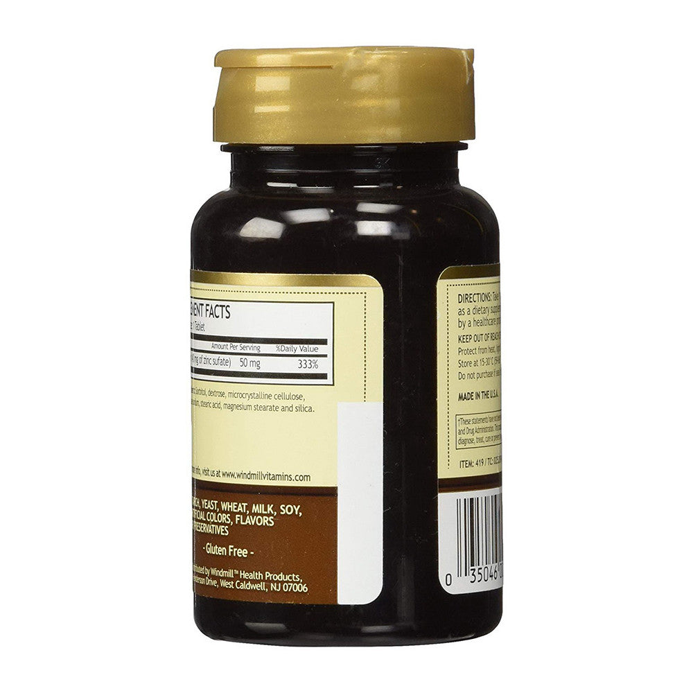 Windmill Natural Source Zinc Sulphate 50 Mg Tablets - 90 Ea