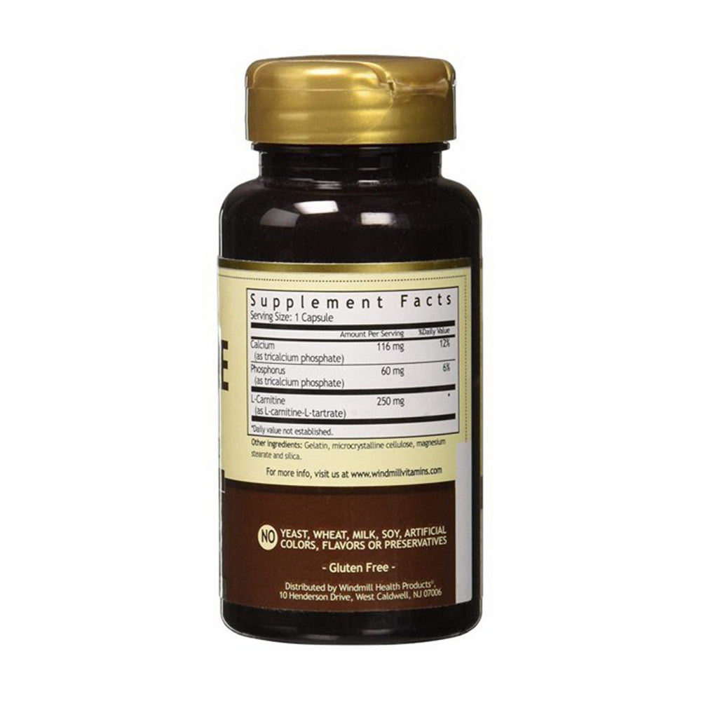 Windmill L-Carnitine 250 Mg Capsules - 50 Ea