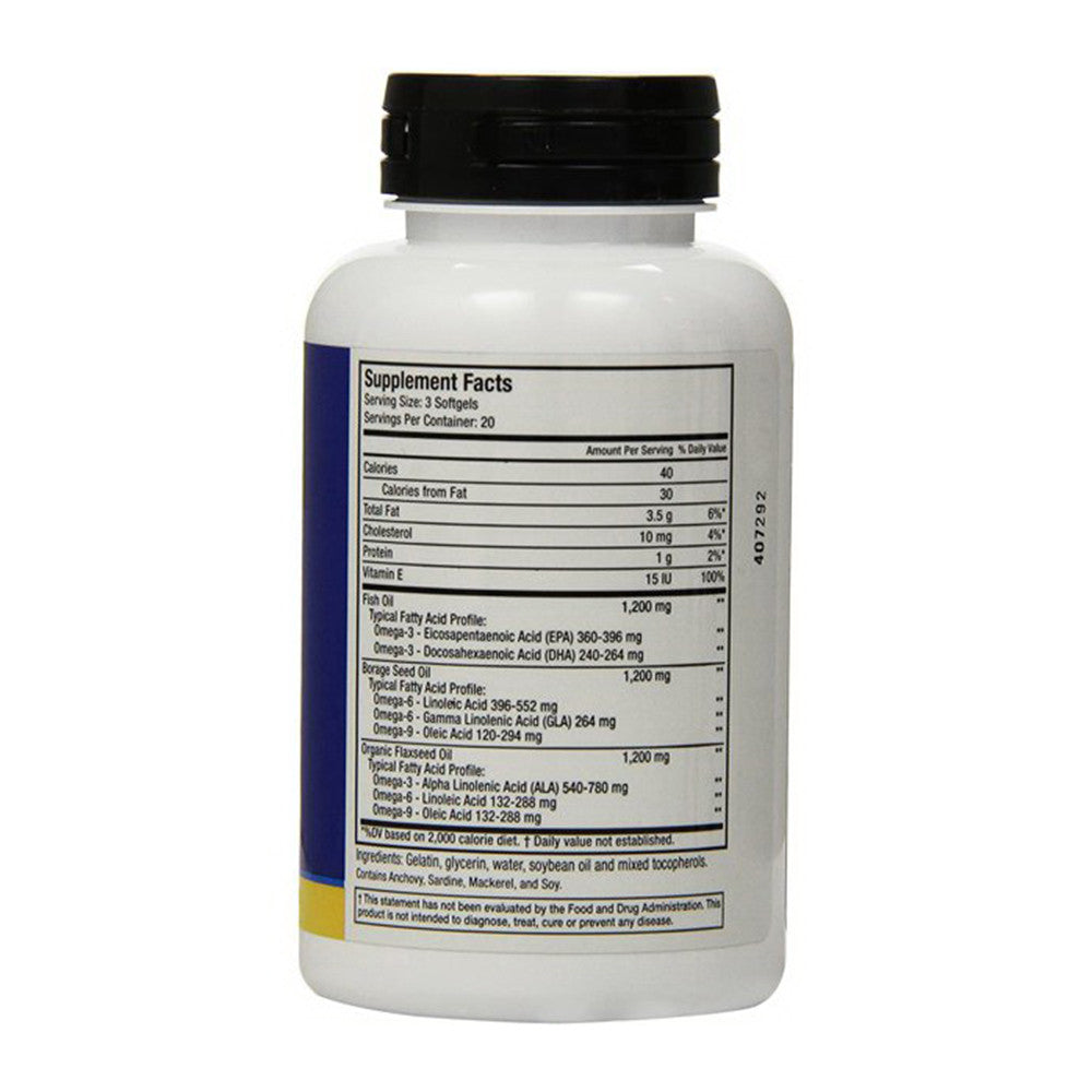 Omega Works Omega 3-6-9 Fish Oil With Flax And Borage Seed Softgels, 60 Ea