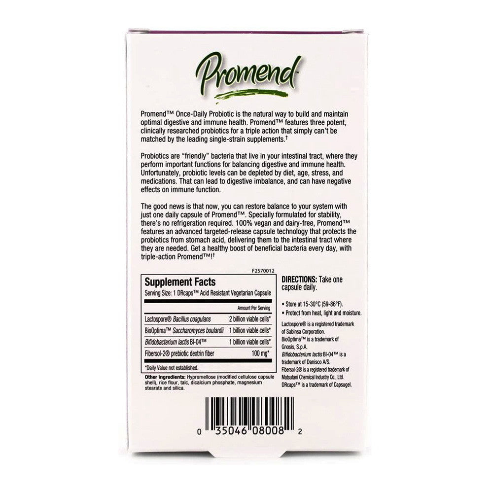 Promend Once Daily Probiotic Capsules, 30 Ea