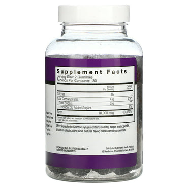 RejuviCare Biotin Gummies for Beautiful Hair, Skin and Nails, 60 ea