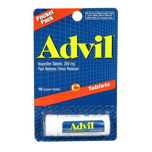 Advil Ibuprofen Pain Reliever, Fever Reducer 200 Mg Tablets, 10 Ea - 12 Pack