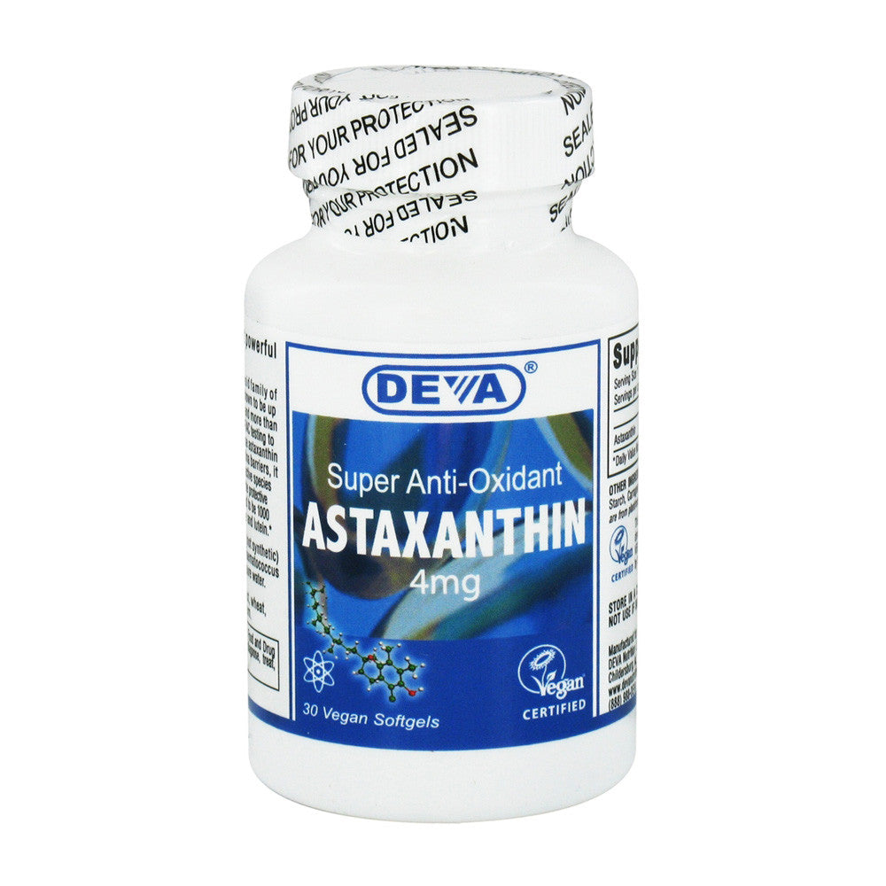 Deva Nutrition Super Anti-Oxidant Astaxanthin Vegan Softgels - 30 Ea