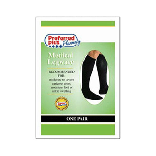 Preferred Plus Medical Legware Socks For Men Size 20-30 # 1631, Brown - Large
