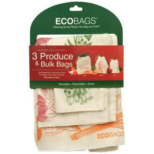 Ecobags Market Collection Set Of 3 Produce And Bulk Bags - 10 Ea, 3 Pack