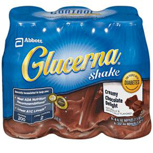 Glucerna Shake Bottle, Creamy Chocolate Flavor - 8 Oz, 6 Ea
