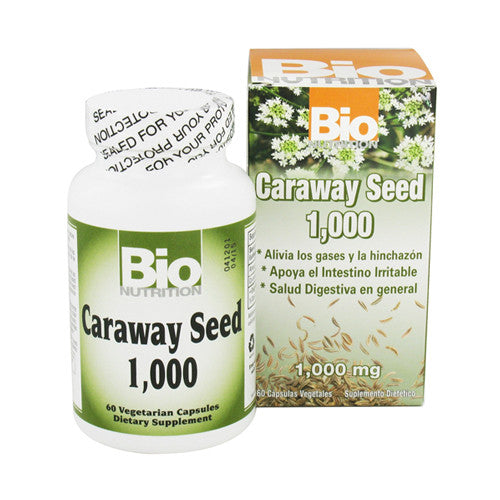 Bio Nutrition Caraway Seed Vegetarian Capsules, 1000 Mg - 60 Ea