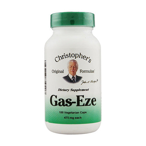 Dr. Christophers Original Formulas Gas-Eze, 475 Mg Vegetarian Capsules - 100 Ea