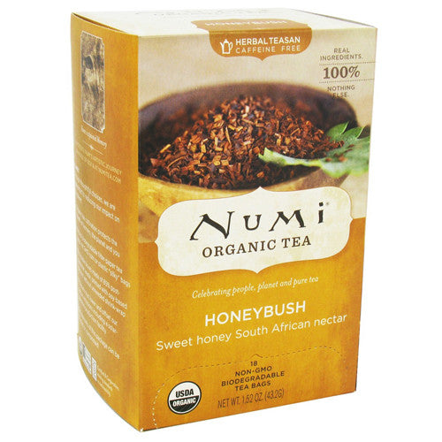 Numi Orgainc Honey Bush Bushmans Brew, Wild Honey Tones - 18 Tea Bags