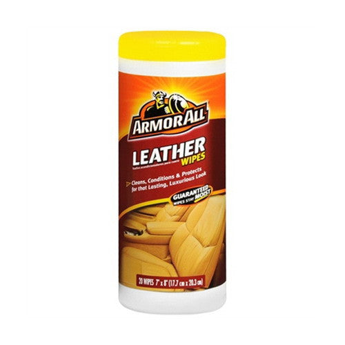 Armor All Leather Wipes, Conditions And Protects For Luxurious Look - 20 Ea