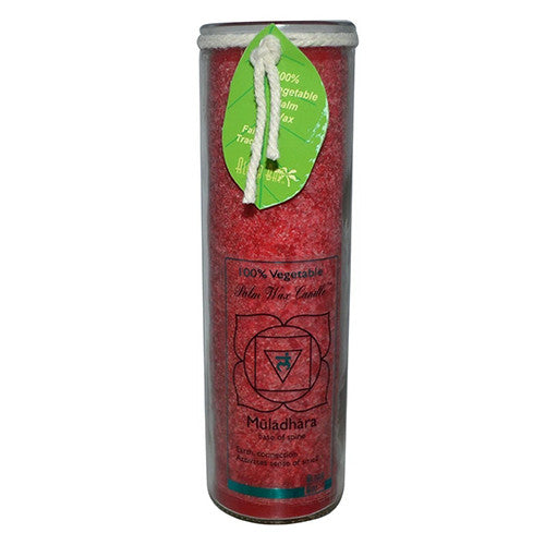 Aloha Bay Unscented 8 Inches Chakra Muladhara Red Candle Jar- 16 Oz