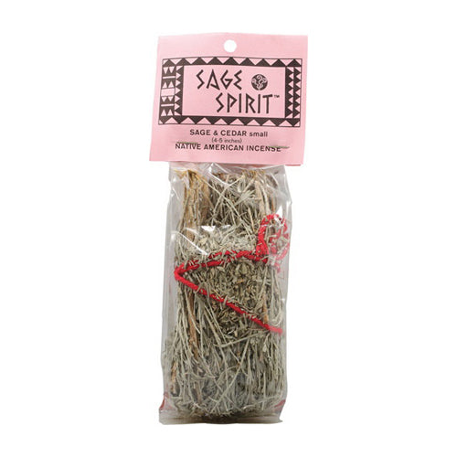 Sage Spirit Smudge Wand Small And Cedar 4-5 Inches Incense - 1 Ea