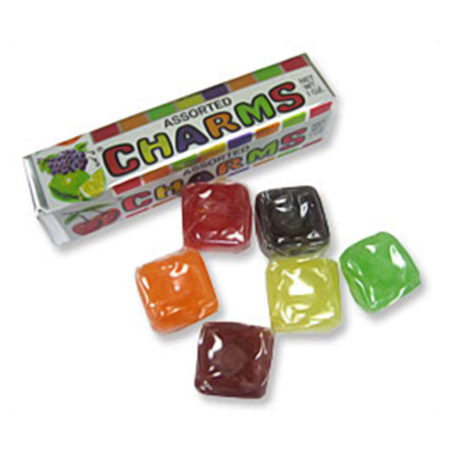 Charms Assorted Fruit Flavored Squares 1Oz (28g), 20Ea