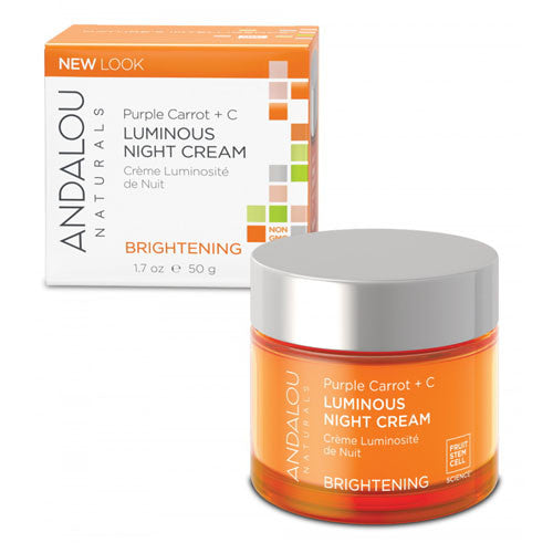 Andalou Naturals Purple Carrot Plus C Luminous Night Cream - 1.7 Oz