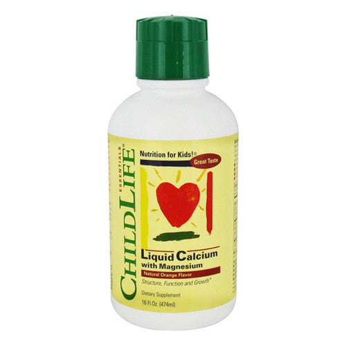 Childlife Essentials Liquid Calcium With Magnesium, Natural Orange Flavor, 16 Oz