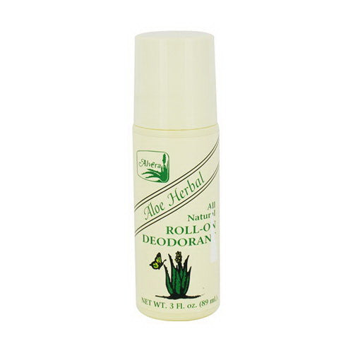 Alvera All Natural Roll-On Deodorant, Aloe Herbal - 3 Oz